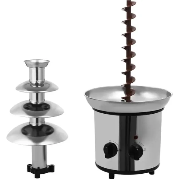 Chokoladefontæne - Elektrisk - 4 niveauer - 170 W - Stor kapacitet - Fest & bryllup - Sølv Best
