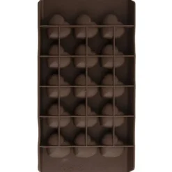 Chokoladepralineform, brun silikoneform, SILLINIE hjerte, ORION 151744 Best