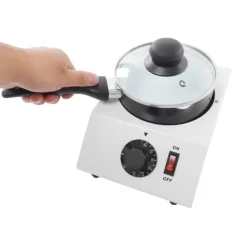 Chokoladesmelter - Enkel gryde - 30–85°C Justerbar - 1 kg kapacitet - 14 cm keramisk non-stick gryde - 40 W - EU-stik 220–230V - Sort/Hvid Clearance