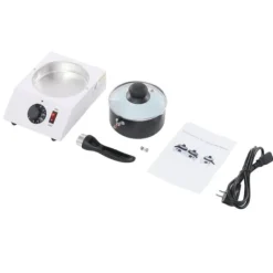 Chokoladesmelter - Enkel gryde - 30–85°C Justerbar - 1 kg kapacitet - 14 cm keramisk non-stick gryde - 40 W - EU-stik 220–230V - Sort/Hvid Clearance