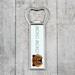 Chow Chow - flaskeåbner med foto og inskription til Art-Dog øl Hot