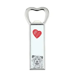 Cocktailshakers & Drinkudstyr>Chow Chow - flaskeåbner med en hund, personlig køleskabsåbner, unik gave til en mand fra Art-Dog
