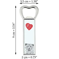 Cocktailshakers & Drinkudstyr>Chow Chow - flaskeåbner med en hund, personlig køleskabsåbner, unik gave til en mand fra Art-Dog