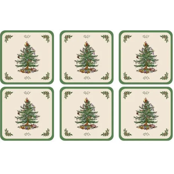 Bordskånere Til Glas>Christmas Tree Coasters, 6-pack - Spode