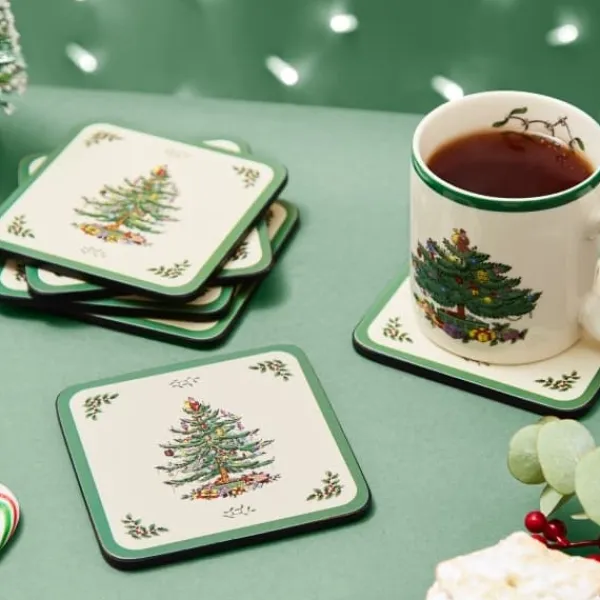 Bordskånere Til Glas>Christmas Tree Coasters, 6-pack - Spode