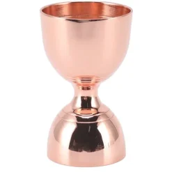 Cocktailshakers & Drinkudstyr>Cocktail Jigger i rustfrit stål - 30/60 ml måling, holdbar og præcis - Rosaguld