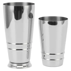 Cocktailshakers & Drinkudstyr>Cocktailmixer 304 rustfrit stål blank med bund opvaskemaskinesikker Boston shaker til hjemmebar sølv