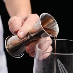 Barudstyrssæt>Cocktailsæt Dobbelt shaker 750ml Rustfrit stål Sølv 10 dele