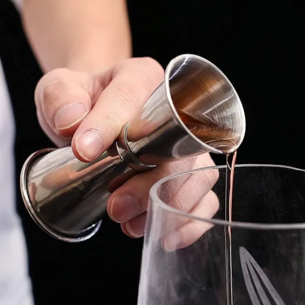 Barudstyrssæt>Cocktailsæt Dobbelt shaker Rustfrit stål Sølv 10 dele