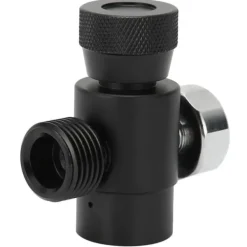 CO2-flaskepåfyldningsadapterstik CGA320 // TR21-4 ASA 3000psi trykmåler sort New
