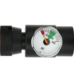 CO2-flaskepåfyldningsadapterstik CGA320 // TR21-4 ASA 3000psi trykmåler sort New