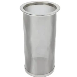 Tefiltre>Cold Brew Coffee Filter Rostfritt stål Återanvändbart cylindriskt filter med bred mun nät med vit packning för te 8x15cm/3,15x5,91in