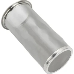 Tefiltre>Cold Brew Coffee Filter Rostfritt stål Återanvändbart cylindriskt filter med bred mun nät med vit packning för te 8x15cm/3,15x5,91in