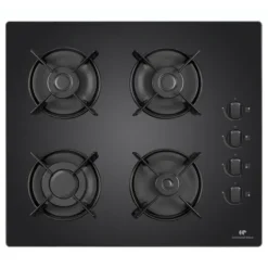 CONTINENTAL EDISON bord med 4 blus - Gas - Sort glas Clearance