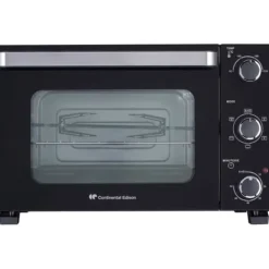 Grill-Ovne & Ovn Med Roterende Stegespyd>CONTINENTAL EDISON CEMF28B2 - Elektrisk miniugn 28L svart - 1500W - Rotisserie, Naturlig konvektion