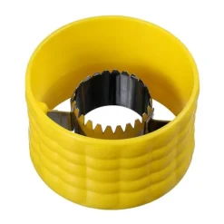 Køkkenskiver>Corn Cob Stripper Peeler Remove Kernel Portable Rustfrit Stål Corn Stripper til Køkken Gul