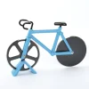 Cykel Form Design Pizza Skærer Køkkenredskab PP + Rustfrit Stål Pizza Skæreværktøj - Blå Online