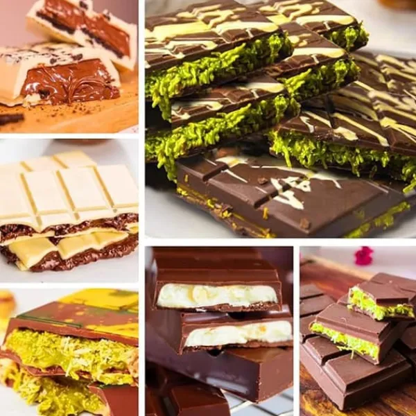 Udstikkere>DAILIENFUS Silikone Dubai Chokoladeform Sæt med Tilbehør