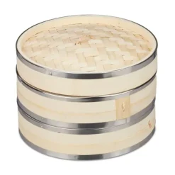 Dampkoger, Bambus 2-lags, 15.5x25.5 cm, Natur New
