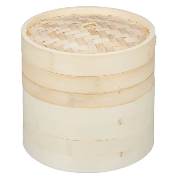 Madlavningsmaskiner>Dampkoger, Bambus 3-lags, 22.5x24 cm, Natur