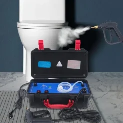 Damprenser - Dampvasker - 3000 W 220 V - ABS og rustfrit stål - Til fedt/pletter/støv/snavs - Sort Discount