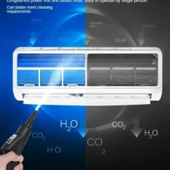 Damprensere>Damprenser - Håndholdt - 2500 W - Damp ≥105 °C - Hurtig opvarmning 15 s - Slange 2 m - Til AC/emhætte/bil/gulv - 220–240 V EU - Vinrød