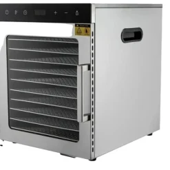 Dehydratorer>Dehydrator, 10 Bakker, Justerbar Temperatur,Sølv