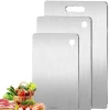 3-delt sæt dobbeltsidet skærebræt i rustfrit stål, skimmel- og fugtbestandigt