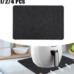 4-delte skridsikre varmebestandige måtter til køkkenapparater, bordpladebeskytter til airfryer, vaskbare filt- og silikonemåtter, 12 x 17 tommer, sor | CDON Outlet