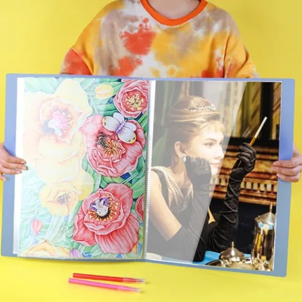 Opbevaring Af Fotografier>Diamantbroderi - Broderiopbevaringsalbum Sort - A2 (op til 60 broderier)