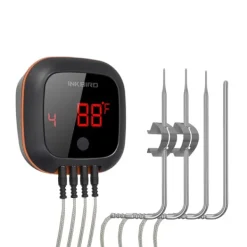 Køkkentermometre>Digital BBQ madtermometer, Bluetooth-forbindelse, understøttelse af flere prober,4 sonder