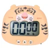 Digital køkkentimer Countup Countdown Tegnefilm Dyrelyd Flash Alert Nem betjening med stativ til madlavning Undervisning Yellow Tiger Discount