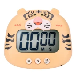 Digital køkkentimer Countup Countdown Tegnefilm Dyrelyd Flash Alert Nem betjening med stativ til madlavning Undervisning Yellow Tiger Discount