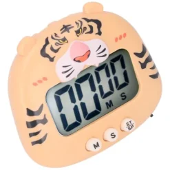 Digital køkkentimer Countup Countdown Tegnefilm Dyrelyd Flash Alert Nem betjening med stativ til madlavning Undervisning Yellow Tiger Discount