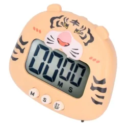 Digital køkkentimer Countup Countdown Tegnefilm Dyrelyd Flash Alert Nem betjening med stativ til madlavning Undervisning Yellow Tiger Discount