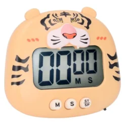 Digital køkkentimer Countup Countdown Tegnefilm Dyrelyd Flash Alert Nem betjening med stativ til madlavning Undervisning Yellow Tiger Discount