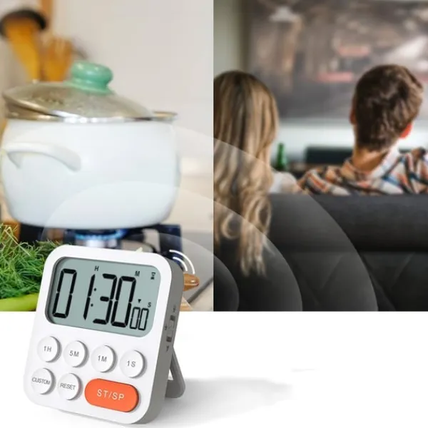 Æggeure>Digital køkkentimer med vækkeur