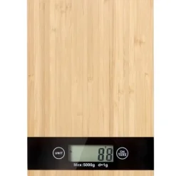 Digital køkkenvægt Bogstavvægt Bambus 5kg/1g Best