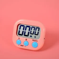 Digital klocka Timer Klassrum Kök Magnetisk stoppur för barn Matlagning Bakning Kokande ägg Sport Rosa Hot