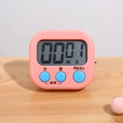 Digital klocka Timer Klassrum Kök Magnetisk stoppur för barn Matlagning Bakning Kokande ägg Sport Rosa Hot