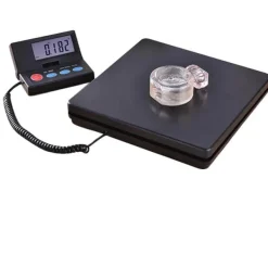 Køkkenvægte>Digital vægt, maksimal kapacitet 50 kg, LCD-display, foldbart design, egnet til køkken og hjemmebrug, drevet af 2 AAA-batterier