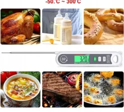 DIGITALT KØKKENTERMOMETER TIL TILBEREDNING AF MADEKØD JUSTERBAR -50 +300°C Online