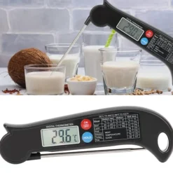 digitalt termometer med foldbar sonde madtemperaturmåler høj nøjagtighed køkkenudstyr Outlet