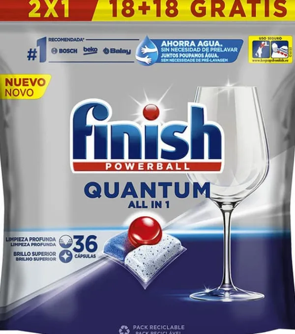 Opvaskemaskiner>Dishwasher lozenges Finish Quantum (36 Units)