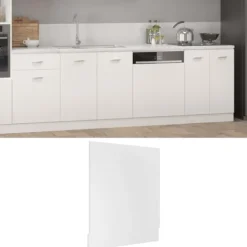 Diskmaskinsfront “Lyon” Vit - Hållbar Panel i Konstruerat Trä | Storlek: 59,5x3x67 cm