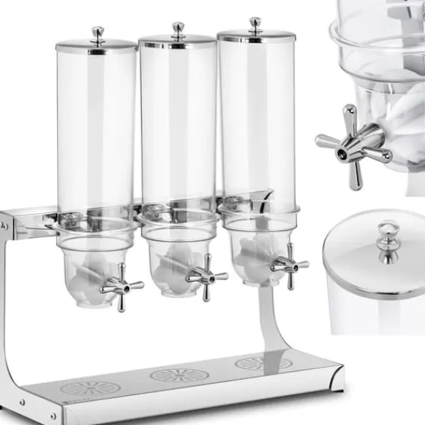Dispenser dispenser til slikrisflager, gennemsigtig, tredobbelt, 10,5 l Clearance