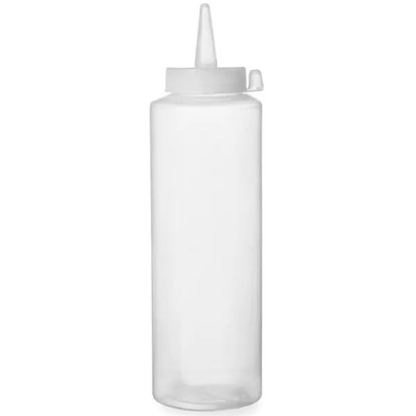 Dispenserflaske til kolde saucer, sæt med 3 stk. - gennemsigtig 0,2L - HENDI 558058 Clearance