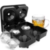Isforme>DIY Diamant isterningform - 4 steder, sort