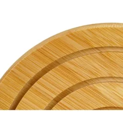 Dækkeserviet Kinvara Natur Bambus Cirkulær 19 x 1 x 19 cm (24 enheder) Discount
