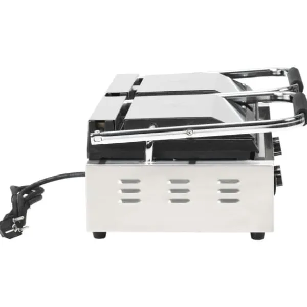 Brødristere, Raclettegrills Og Sandwichtoastere>Dobbelt rillet paninigrill 3600 W - Robuste støbejernsplader | Størrelse: 57x30,5x20 cm